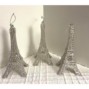 Pier 1 Eiffel Tower Christmas Ornament Glitter